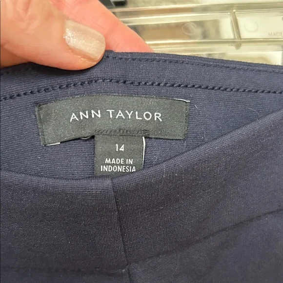 Ann Taylor Navy Blazer and wide leg pants with Gold Buttons - Picture 7 of 11